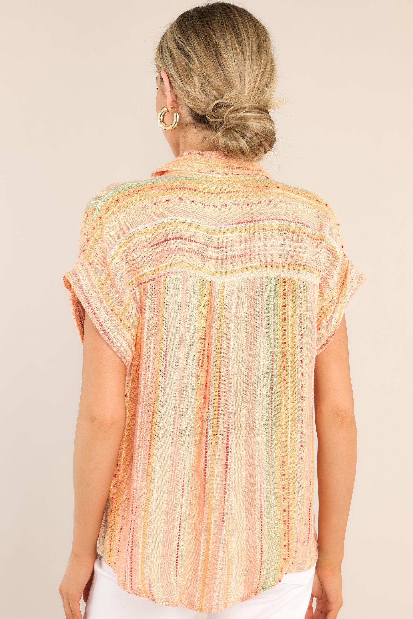 Brighter Than Sunshine Apricot Multi Print Top