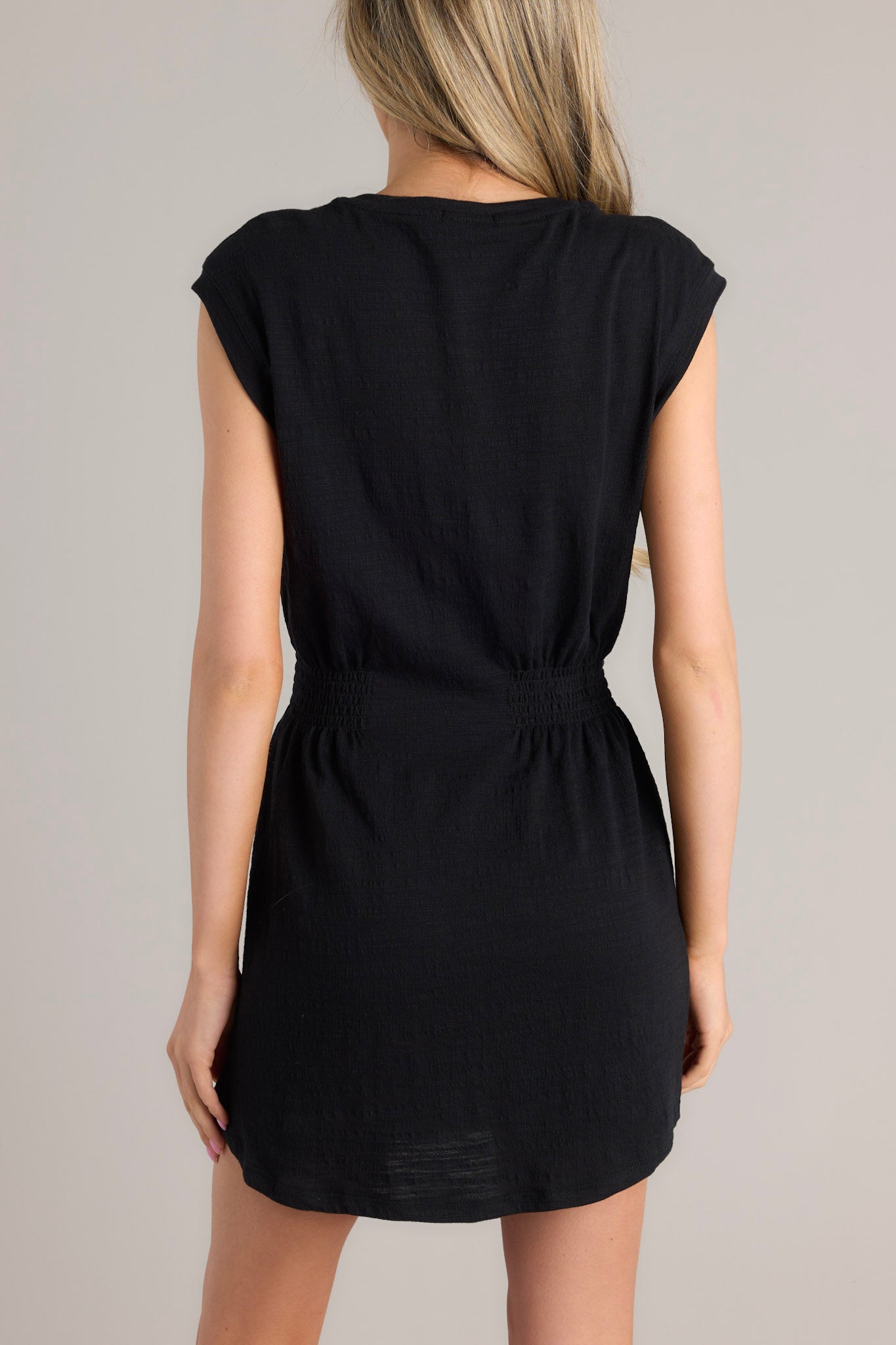 Z-Supply Rowan Textured Knit Black Mini Dress