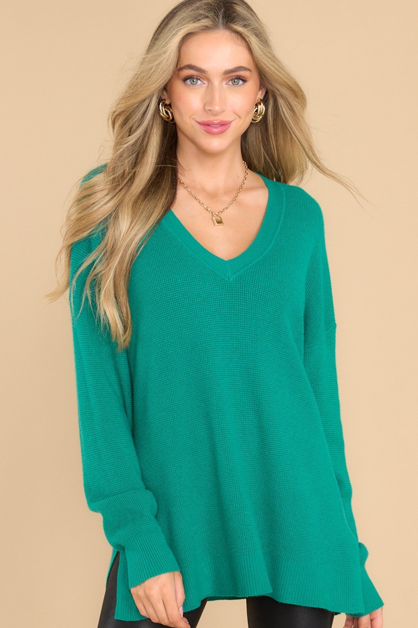 Breath Of Freshness Forest Green Sweater